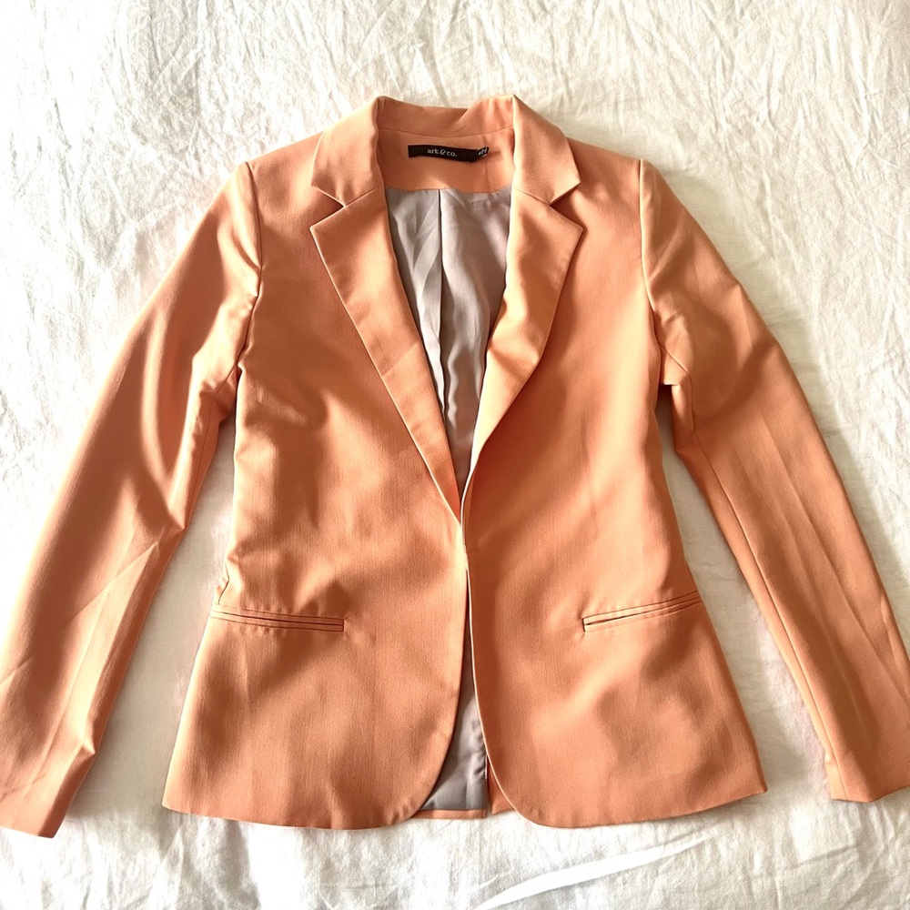 Ark & Co blazer in salmon / pastel orange, US size S